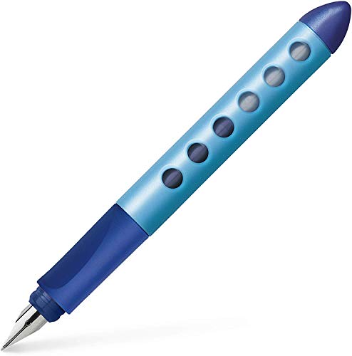 Faber-Castell 149847 Stylo plume éducatif Scribolino, bleu, pour droitier, plume A